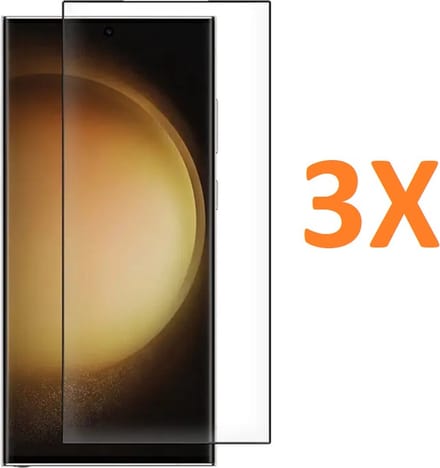 Volledige dekking Screenprotector Glas - Tempered Glass Screen Protector Geschikt voor: Samsung Galaxy S24 Ultra - 3x