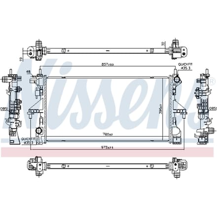 Radiator, motorkoeling NISSENS 606756