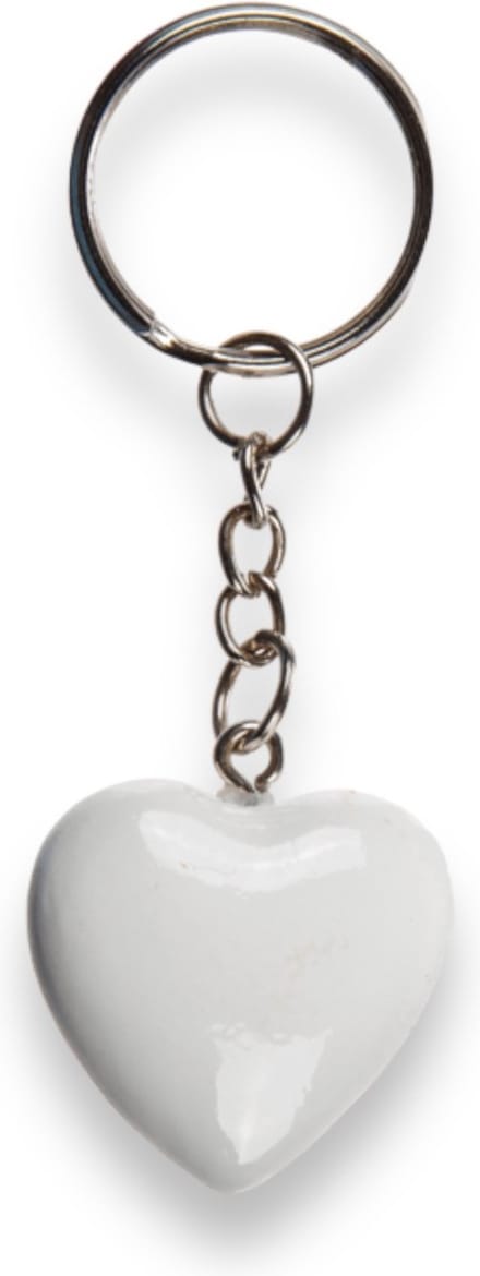 Sleutelhanger Hartje Wit