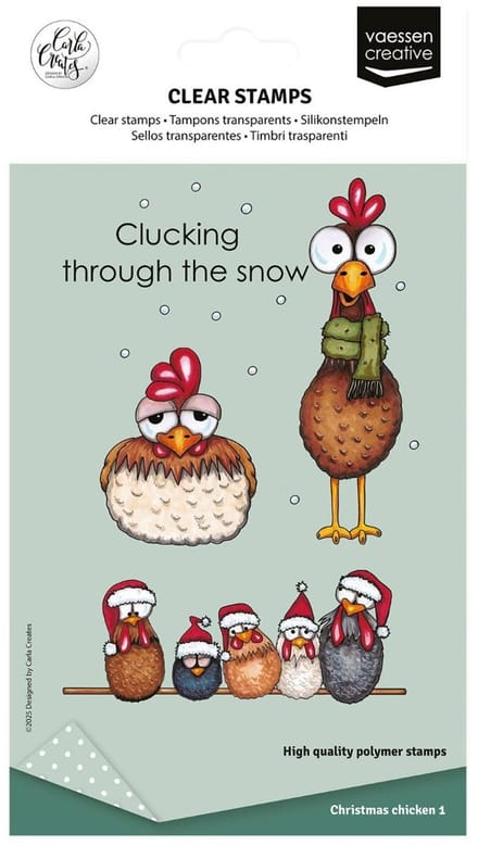 Clearstamps Chicken Christmas 1 - Carla Creates