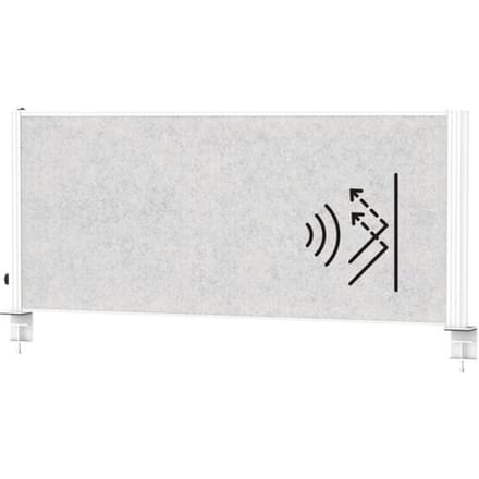 MAUL bureauverdeler MAULconnecto Uplight, L 1200 x H 500 mm, LED-verlichting, wit
