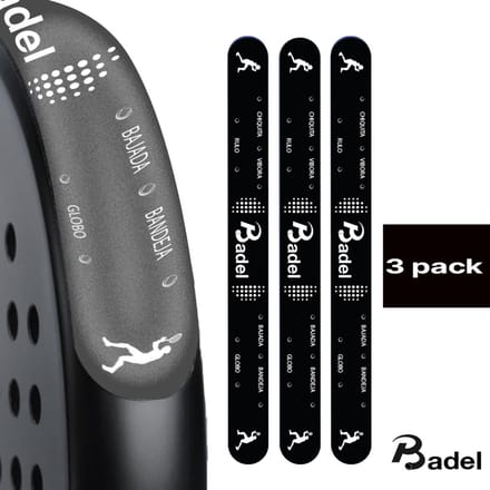 Badel® Padel Protector Sticker – 3 Stuks – Lichtgewicht Frame Bescherming – Geen Invloed op Balans