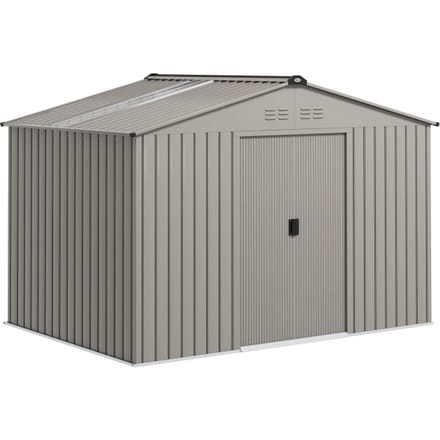 4goodz Tuinschuur Metaal met Bodemframe 277x195x192 cm - Grijs