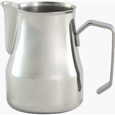 Motta Europa Melkkan | Zilver Roestvrij Staal 0,25 l | Espresso Latte Art Pitcher voor Romig Melkschuim met Ideale Schenktuit