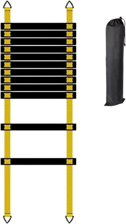 Trainingsladder - Snelheidsladder Voetbal - Verbeteren Behendigheid - Stevige PP Constructie - 6 meter - Geel