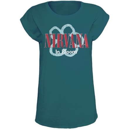 Nirvana T-shirt - In Bloom - S - voor Vrouwen - petrol