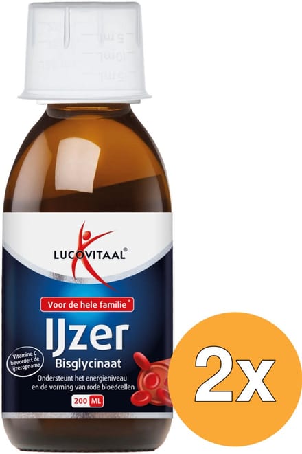 2x Lucovitaal Ijzer Bisglycinaat (200 ml)