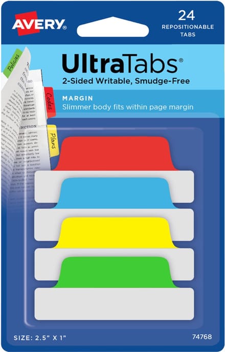 AVERY Zweckform haftstrips UltraTabs Classic, 63,5 x 25 mm