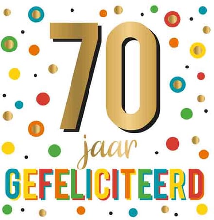 Verjaardagskaart - Daisy XL - 70 jaar - Met Envelop - Per Stuk