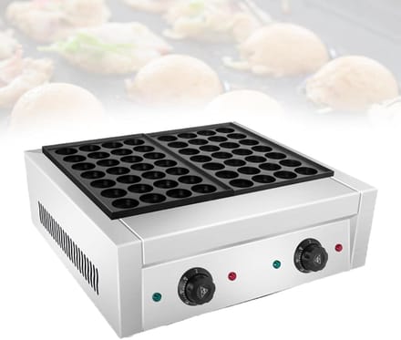 Poffertjesapparaat - Mini Pancake Maker - Zoete Gebakjes Maken - Instelbare Temperatuur - 52D x 30W x 20H cm