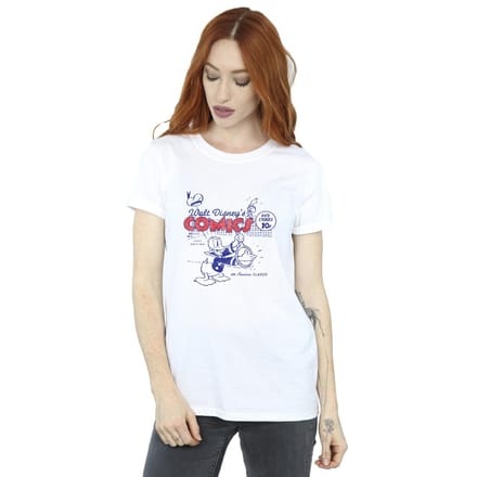 Disney Dames/Dames Donald Duck Comics Katoenen Vriendje T-shirt (Wit)
