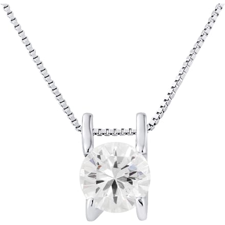 Solitaire hanger vierkant zirkoniumoxide 925 geleverd met aangeboden keten