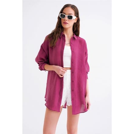 Oversized Overhemd met Knopen