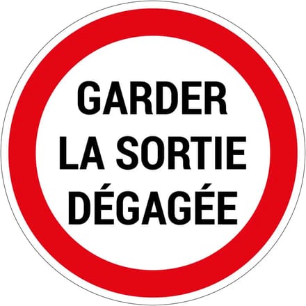 Garder la sortie dégagée bord | gecoat dibond materiaal | 30 cm