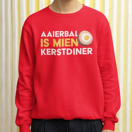 Foute Kerst Trui Rood Aaierbal Is Mien Kerstdiner XS