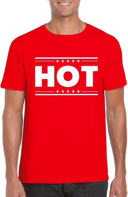Hot t-shirt rood heren S