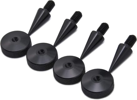 Aluminium Luidspreker Spikes M6 20mm Onderleggers - 4 stuks