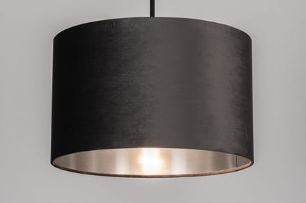 Lumidora Hanglamp 30932 - CHARLOTTE - E27 - Grijs - Zilver -oud zilver - Textiel - ⌀ 40 cm