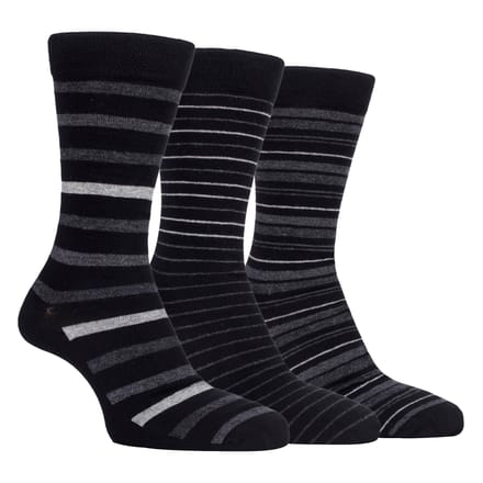 3-Pack Heren Gestreepte Bamboe Dress Socks Zachte Ademende Sokken
