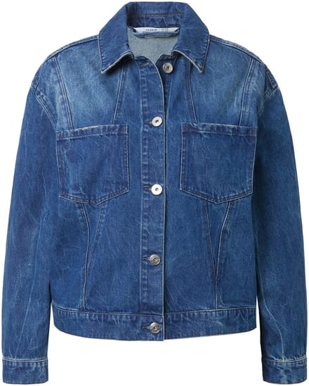 Studio Untold - Dames - Denim jas oversized - Blauw denim - Maat 42+