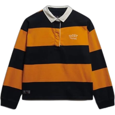 Gestreepte lange mouwen polo voor dames Superdry Heritage