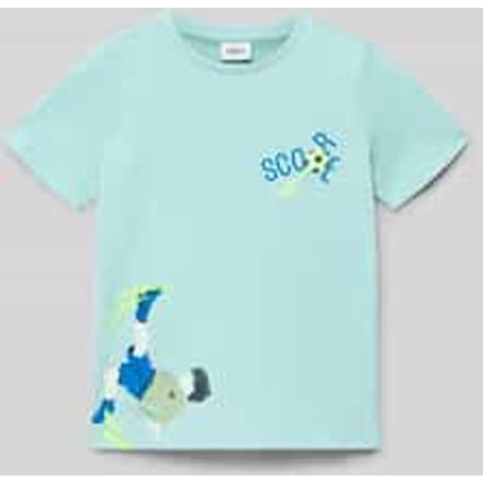 Katoenen T-shirt met voorprint, rechte pasvorm, kind s.Oliver