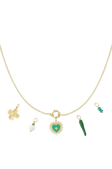 Groene hart DIY ketting
