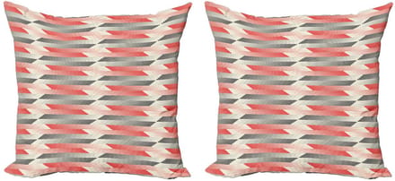 ABAKUHAUS Kussenhoes Set 2x60x60 cm – dubbelzijdig bedrukt, microvezel, multicolor