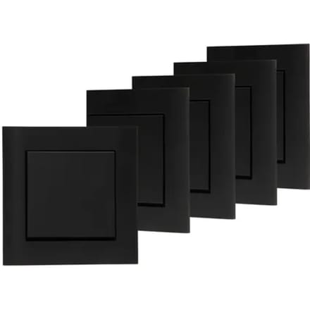 Kopp Wisselschakelaars Athenis 5 Stuks Mat-zwart