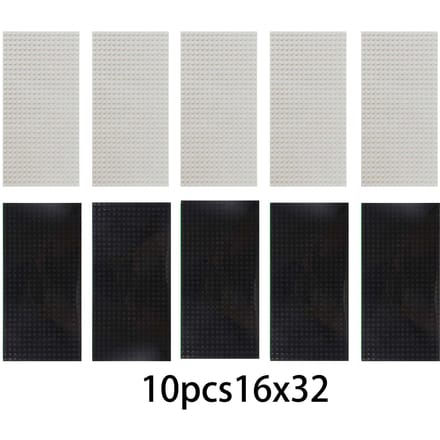 10 stuks 16x32 DOE-HET-ZELF Plastic Bouwplaat Stadsschaal Bouwstenen Constructieblokken Actiefiguren Technisch Speelgoed 2 10pcs16x32