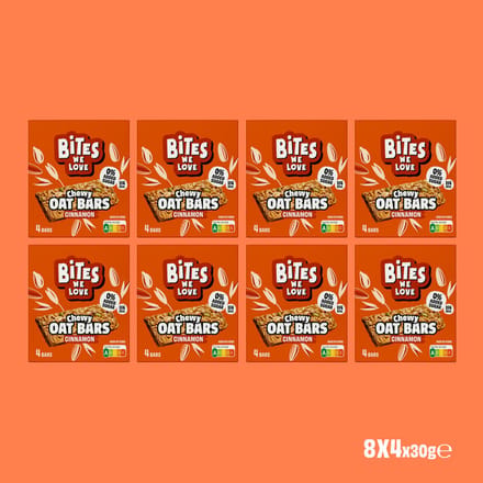 BitesWeLove Chewy Oat Bar Cinnamon Roll haver 8x 4 x 30g