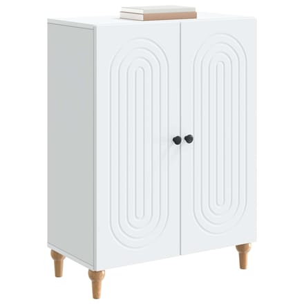 vidaXL - Dressoir - Wit - 66 - x - 34,5 - x - 90 - cm - Bewerkt - hout