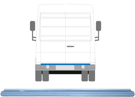 Achterste reparatiepaneel voor Mercedes Vario 1996-