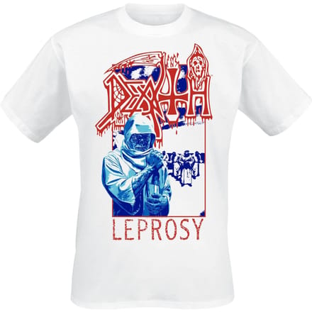 Death T-shirt - Leprosy Posterized - S tot XXL - voor Mannen - wit