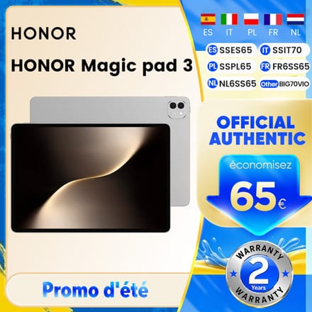 HONOR Magic Pad 3 Tablet EU-versie Snapdragon 8s Gen 3 13,3'' 3K LCD 165Hz scherm Pad Snapdragon 8s Gen 3 12450mAh batterij Android 15 Grey 16 512GB
