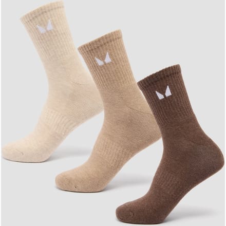 MP Unisex Crew Socks (3 Pack) - Neutral - UK 2-5