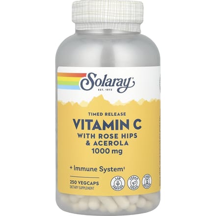 Westerse type Vitamine C met Rozenbottel en Acerola, 1.000 mg, 250 Veggie Capsules