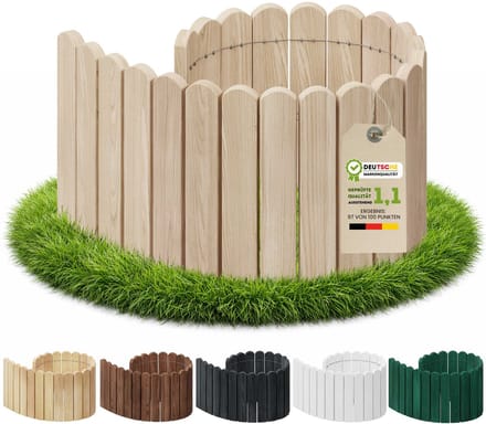 Floranica Flexibele Palissade Borderrand Gazonrand Perkrand 10 cm x 100 cm Onbehandeld Bloembedrand hout niet geïmpregneerd