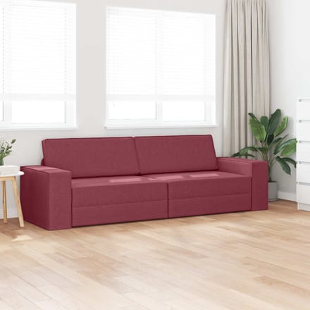 vidaXL - Slaapbank - Wijnrood - 245 - x - 78 - x - 77 - cm - Stof