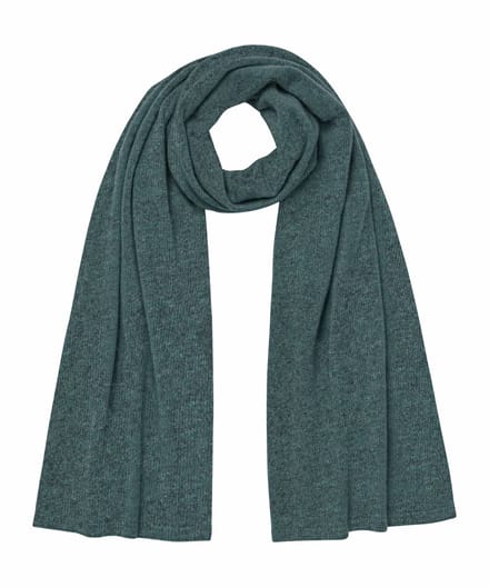 FALKE Basic Fine Knit sneldrogend warm kasjmier wintersjaal unisex groen - maat ONESIZE