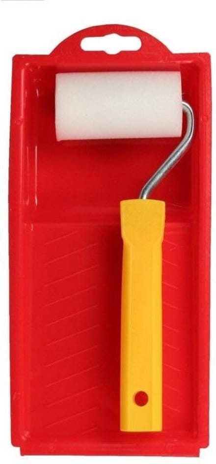 Benson 3-delige lakset - verfroller, verfbeugel en verfbakje - rood