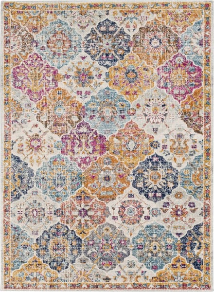 SURYA Ines vloerkleed vintage oosters oranje