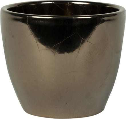 Ter Steege Bloempot - goud - glans - Scandinavisch - 13 x 11 cm - plantenpot