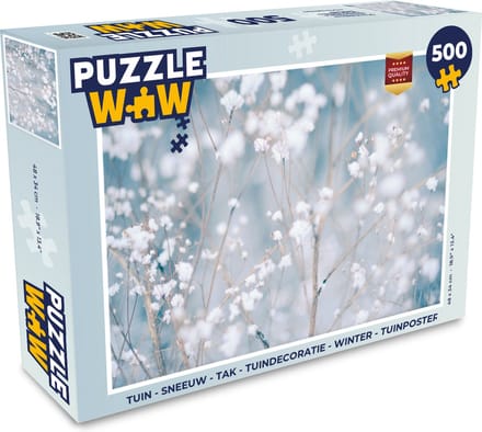 Puzzel Takken - Sneeuw - Winter - Natuur - Botanisch - Legpuzzel - Puzzel 500 stukjes