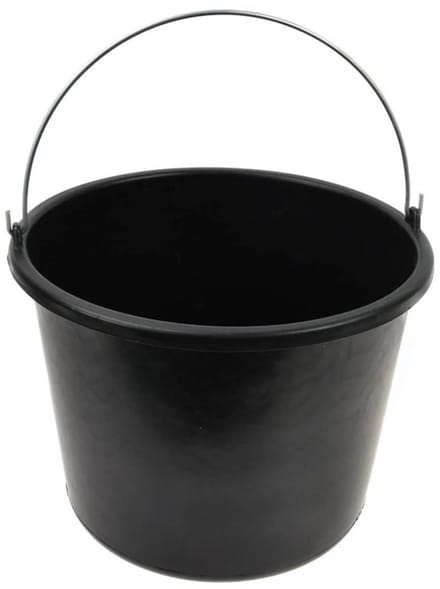 GEKO Bouwemmer - Sterke metalen handgreep - Polypropyleen - 12 liter capaciteit