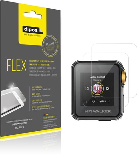dipos – 2x Beschermfolie geschikt voor HIFI WALKER H2 Mini | 3D Full Cover Screenprotector | 100% Passend