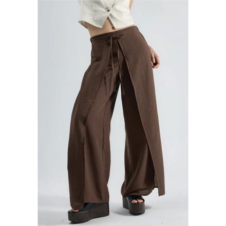 Tapered Taillebroek met Rijgdetail van Crêpe
