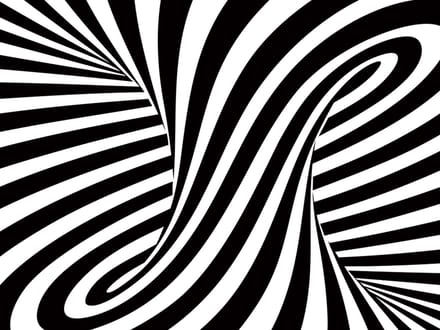 Fotobehang - Op Art: zwart en wit.
