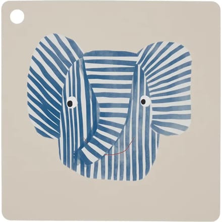Kindertafelset van siliconen OYOY Living Design Erik Elephant