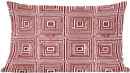 Sierkussens - Kussentjes Woonkamer - 60x40 cm - Geometrisch - Patroon - Rood